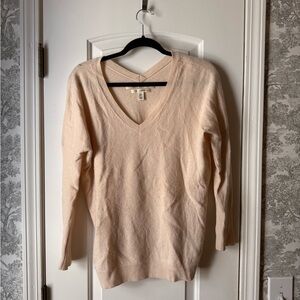 Max Studio Women's V-Neck Cashmere Sweater - Soft Cream